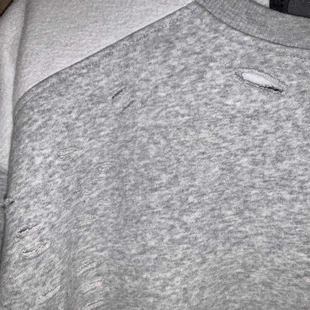 Code Mode Gray Distressed Oversized Sweatshirt L - image 2